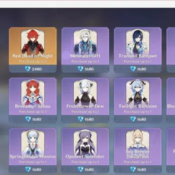 Genshin Impact Accounts Mid Game ASIA | AR 54 | 4 limit (Nefer,Furina,Neuvillette,Zibai) | 1 (5* Wapon) 6,6k Primo+300 GC