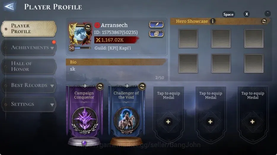 Watcher of Realms Accounts End-Game Global |Power 1.1M|2 Lord: Twinfiend,King Harz|16 Legend: Magda A1, Aurelius Gale 1