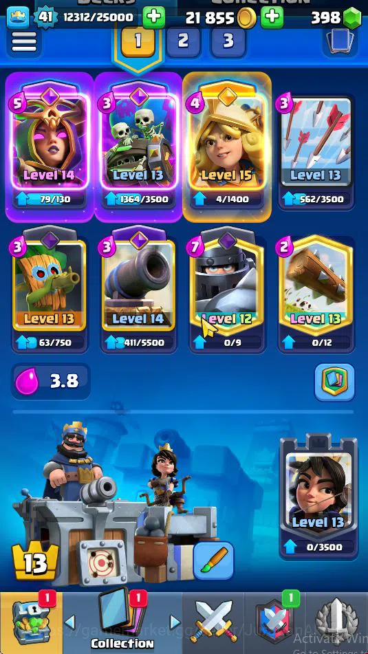 Clash Royale Accounts Lvl 41|Trophy 8680|KTL 13|Limited Skin|Card 119| 1 image 3