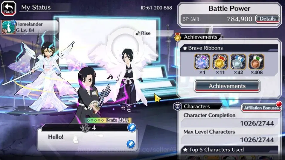 Bleach: Brave Souls Accounts [Global]50K Orbs|1 MT[Momo TYBW26]|Rukia 10th Anni image 2