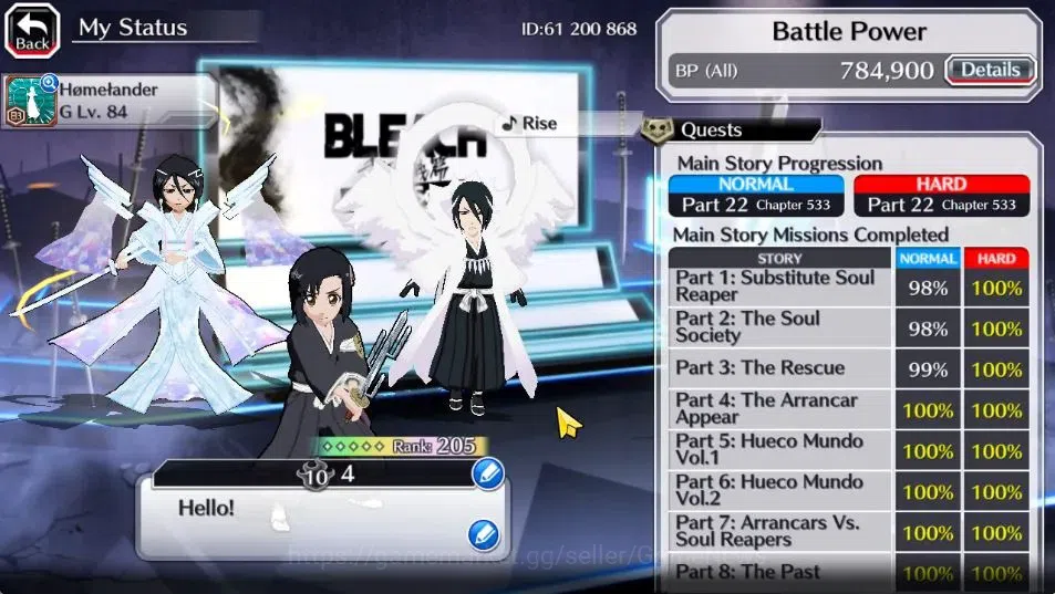 Bleach: Brave Souls Accounts [Global]50K Orbs|1 MT[Momo TYBW26]|Rukia 10th Anni image 4