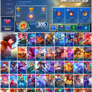 Mobile Legends: Bang Bang Collector #3682 305 Skins | Collector Natalia | AoT Mikasa | image 1