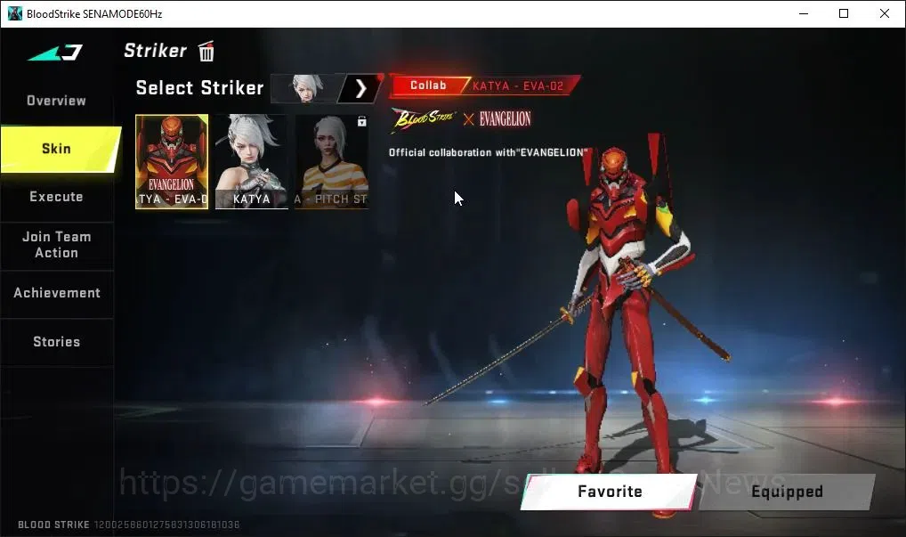Blood Strike Accounts ASIA|ETERNAL DEagle|Collab EVA[KATYA,MCX,SCAR]|Col image 6