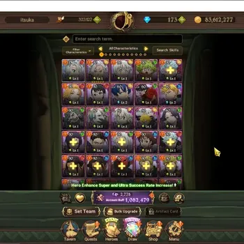 The Seven Deadly Sins: Grand Cross Accounts Endgame GLOBAL|1M CC|173 DM|1 LR,7 UR|P Eli,Meresca,YK