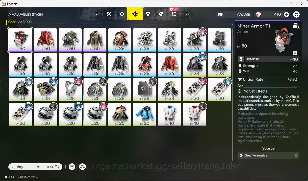 Arknights: Endfield Accounts ASIA | LVL 32 Yvonee, last rite, Ardelia, ember, WP 6S 4 Check SS AKE080B 12