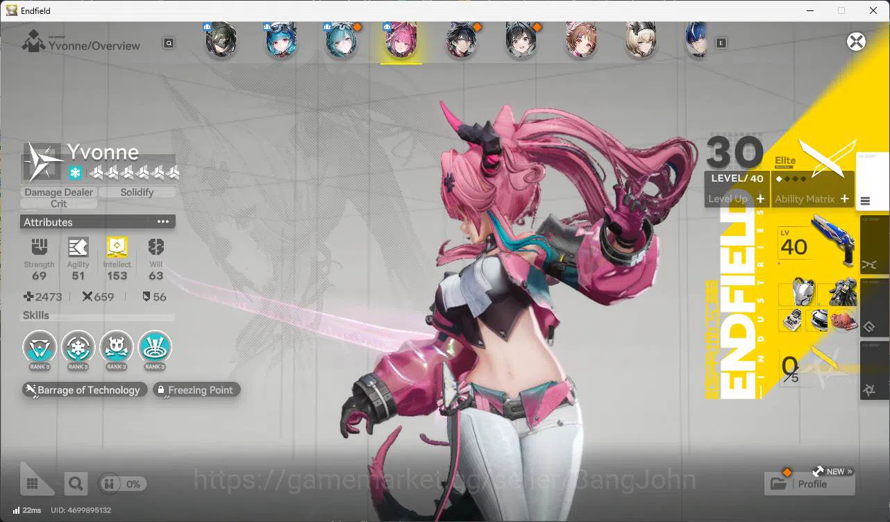Arknights: Endfield Accounts ASIA | LVL 32 Yvonee, last rite, Ardelia, ember, WP 6S 4 Check SS AKE080B 7