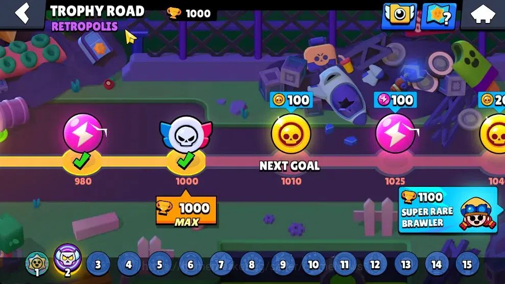 Brawl Stars Accounts 1000 Trophy|14 Brawlers 2 Max Lv [Colt,Shelly]|2 E image 9