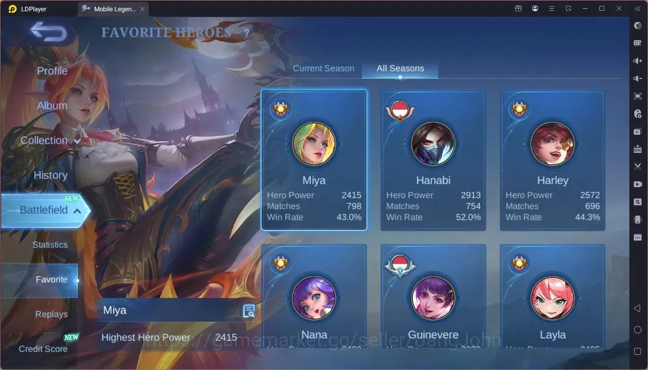 Mobile Legends: Bang Bang Accounts Global|Hero 132|Skin 450|Mega|Legend Alu,GS|Zenith image 4