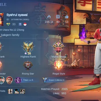 Mobile Legends: Bang Bang Accounts Others Global|Skin 126|Expert|KOF Karina+Dyrroth,Sanrio Floryn,Collector Natalia,DragonT