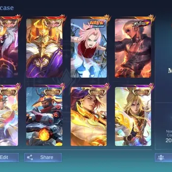 Mobile Legends: Bang Bang Accounts Collector Global|Skin 584|Mega|Legend Franco+Johnson,Zenith Selena,Aspirant