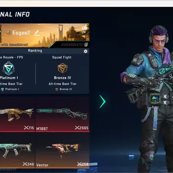 Blood Strike Accounts Others ASIA |1 Eternal Gun: M1887-Netherflame|1 Limited: MCX-Ascendant|2 Ultra & 4 Legendary Guns
