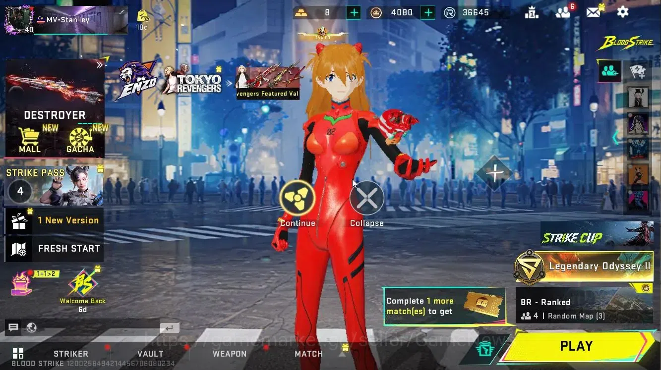 Blood Strike Accounts ASIA|EVO AK47-Hellride lv 5, GALIL-Reaper Lv 5|ETE image 1