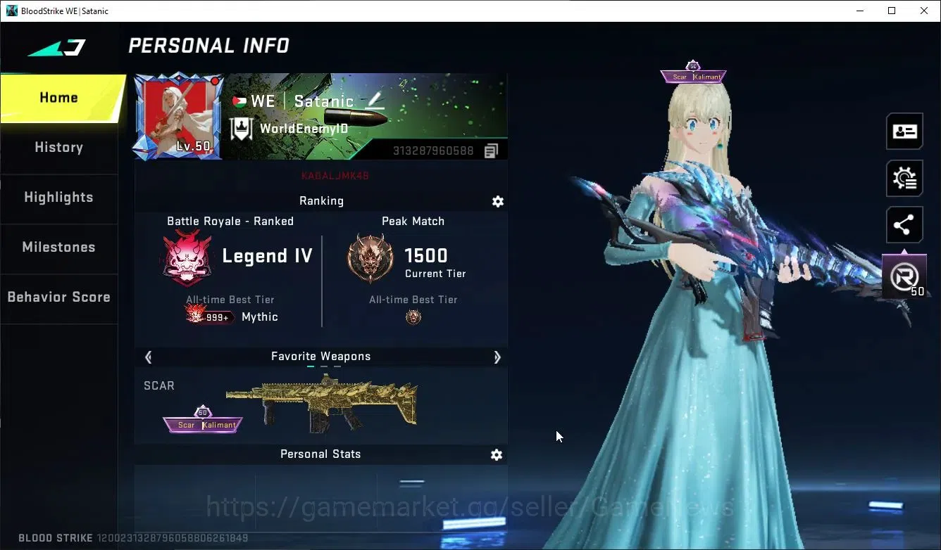 Blood Strike Accounts ASIA|ETERNAL DeAgle+COLLAB TOKREV MCX,FN2000,Takem image 2