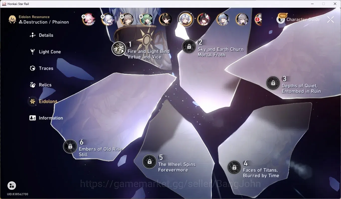 Honkai Star Rail Accounts ASIA|TL 63|8 Char Limited[Evanescia,YaoGuang(Sign) image 12