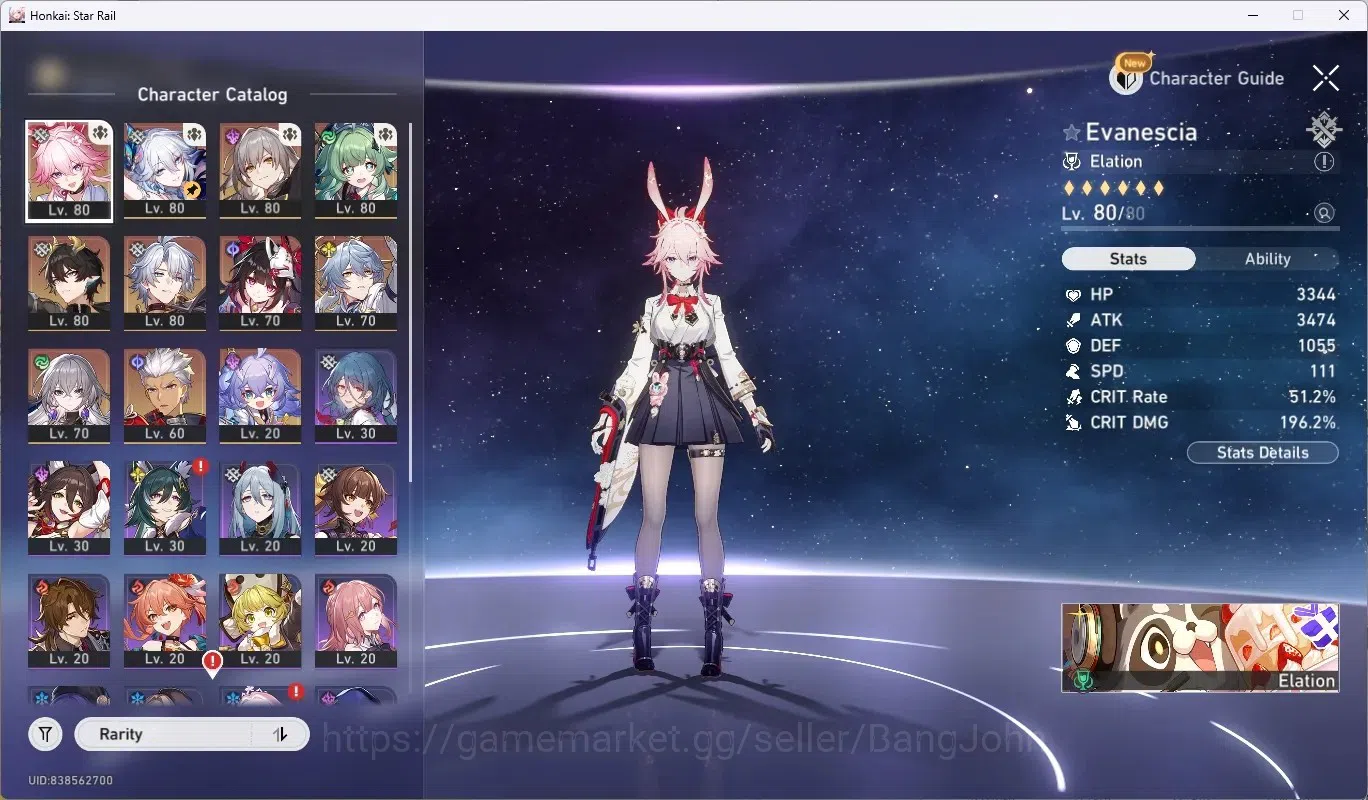 Honkai Star Rail Accounts ASIA|TL 63|8 Char Limited[Evanescia,YaoGuang(Sign) image 2