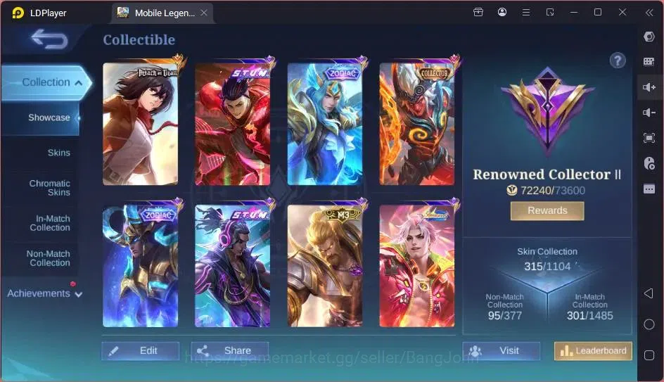Mobile Legends: Bang Bang Accounts Global|Hero 132|Skin 315|Renowned|Collector Natali image 15