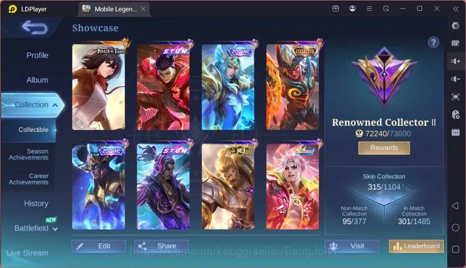 Mobile Legends: Bang Bang Accounts Global|Hero 132|Skin 315|Renowned|Collector Natali image 18