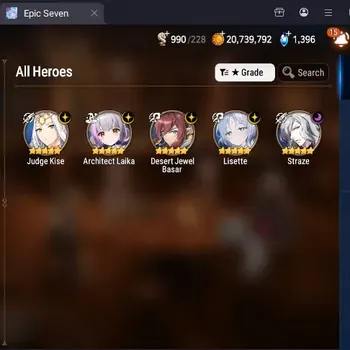 Epic Seven Accounts Starter Global|Best Starter|5 ML(JKise,DJBasar,Straze Etc)|PoH ON|MoR 27|SS 1.3K|6x 4-5