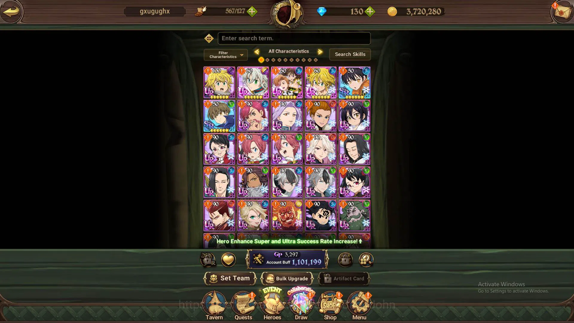 The Seven Deadly Sins: Grand Cross Accounts ASIA|1.2M CC|Starter|2 collab Tamaki,Rem|3 UR Tris image 9