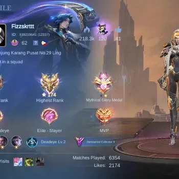 Mobile Legends: Bang Bang Accounts Collector Global|Skin 195|Renowned|Collector Natalia,LBox Johnson+Roger+Leomord,PACE