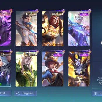 Mobile Legends: Bang Bang Accounts High Rank akun emel nih all kos skin banyak hero otw full