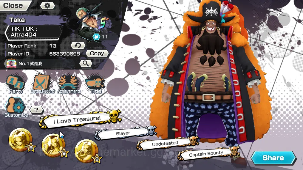 One Piece Bounty Rush Accounts Global|3EX 1MAX|The4Emperor Teach,BMO Kaido,GP New image 2