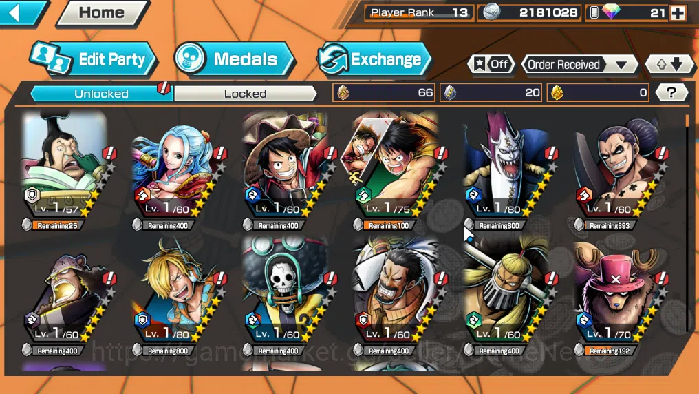 One Piece Bounty Rush Accounts Global|3EX 1MAX|The4Emperor Teach,BMO Kaido,GP New image 8