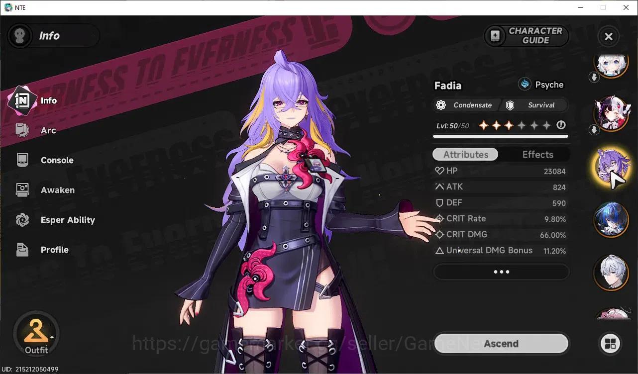 Neverness to Everness Accounts GLOBAL SEA|HL 39|TL 20|7 SSR Chaos,Lacrimosa,Jiuyu image 7