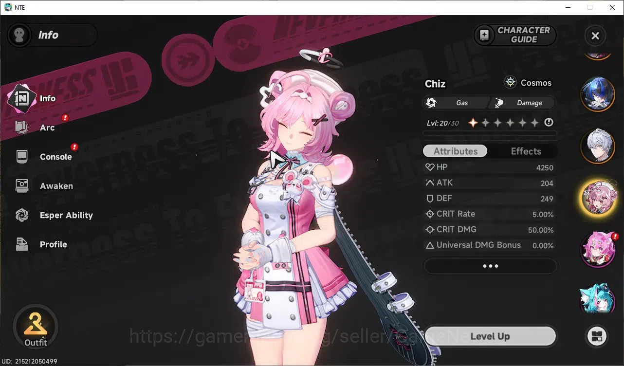 Neverness to Everness Accounts GLOBAL SEA|HL 39|TL 20|7 SSR Chaos,Lacrimosa,Jiuyu image 9
