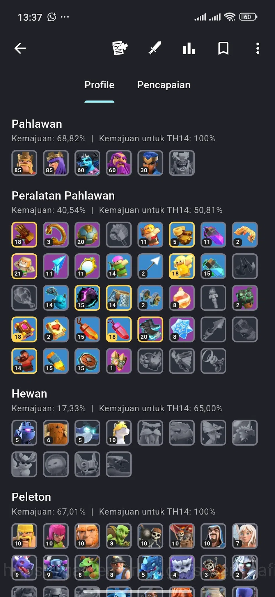 Clash of Clans Accounts TH16 Near-Max BK 85, AQ 85, GW 60, Max Giant Gaunt image 19