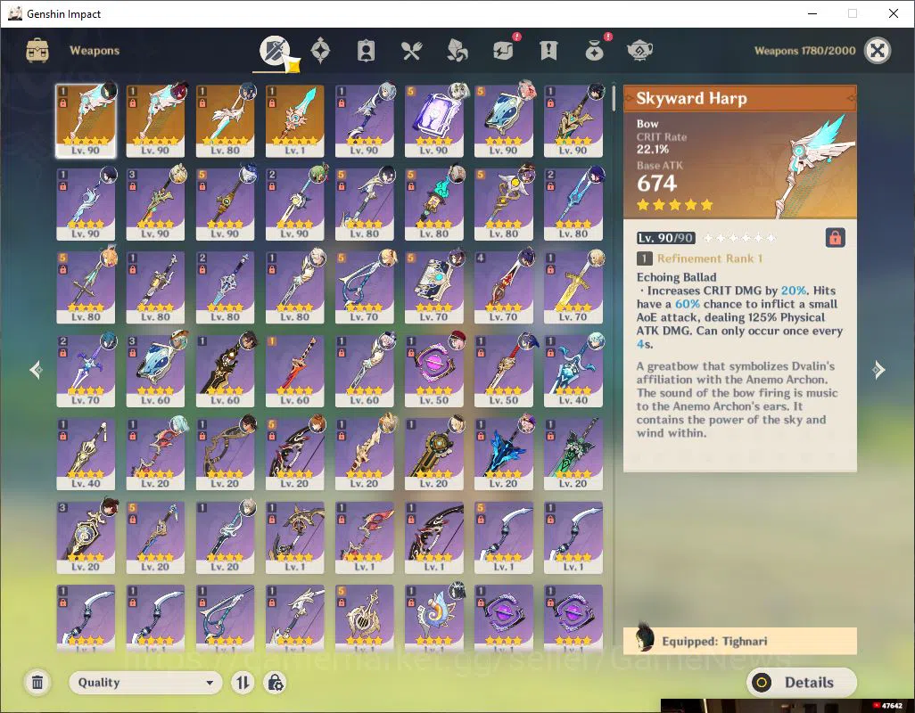 Genshin Impact Accounts ASIA|AR 59| 17 Limited +4(*5Weapon)|NahidaC2,Xilon image 12