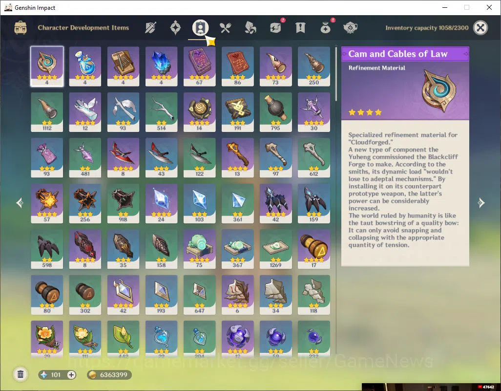 Genshin Impact Accounts ASIA|AR 59| 17 Limited +4(*5Weapon)|NahidaC2,Xilon image 14