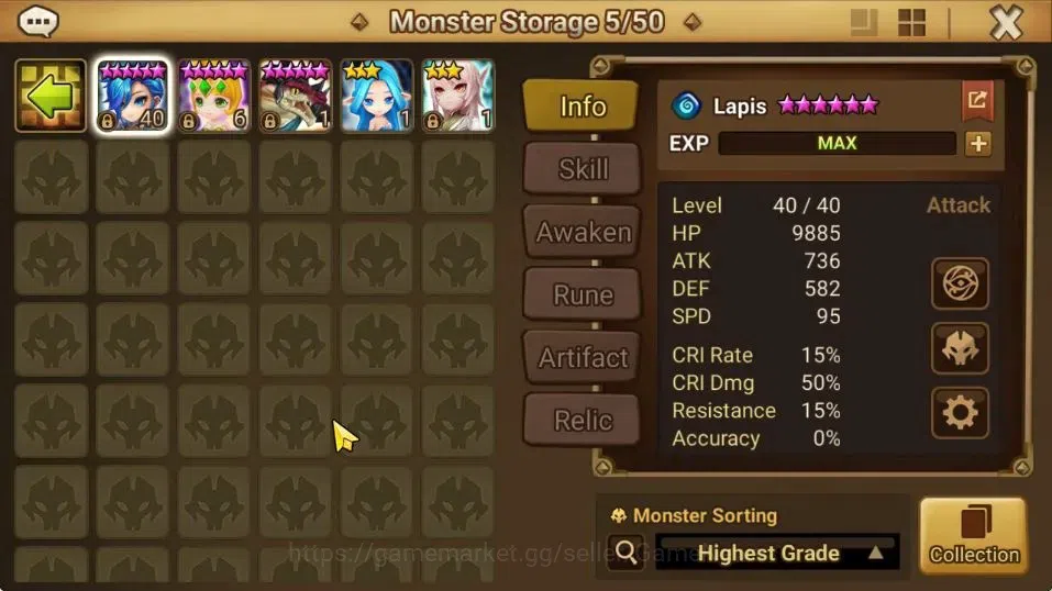 Summoners War: Sky Arena Accounts GLOBAL Lv 63|1 LD [Xiana]|8 Total NB5[Teshar,Feng  image 12