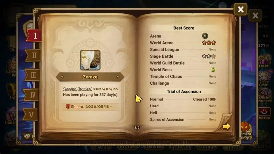 Summoners War: Sky Arena Accounts GLOBAL Lv 63|1 LD [Xiana]|8 Total NB5[Teshar,Feng  image 3