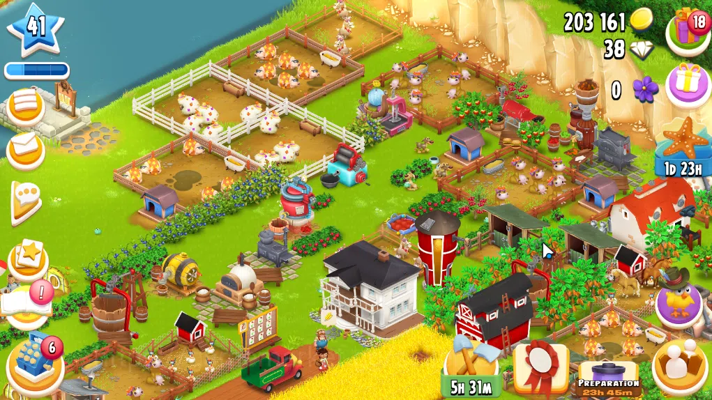 Hay Day Accounts Level 41 | Barn Storage 1100 + Silo Storage 650 | 203k Coins, 38 Diamonds |CN ON|Log Supercell ID|Take 1