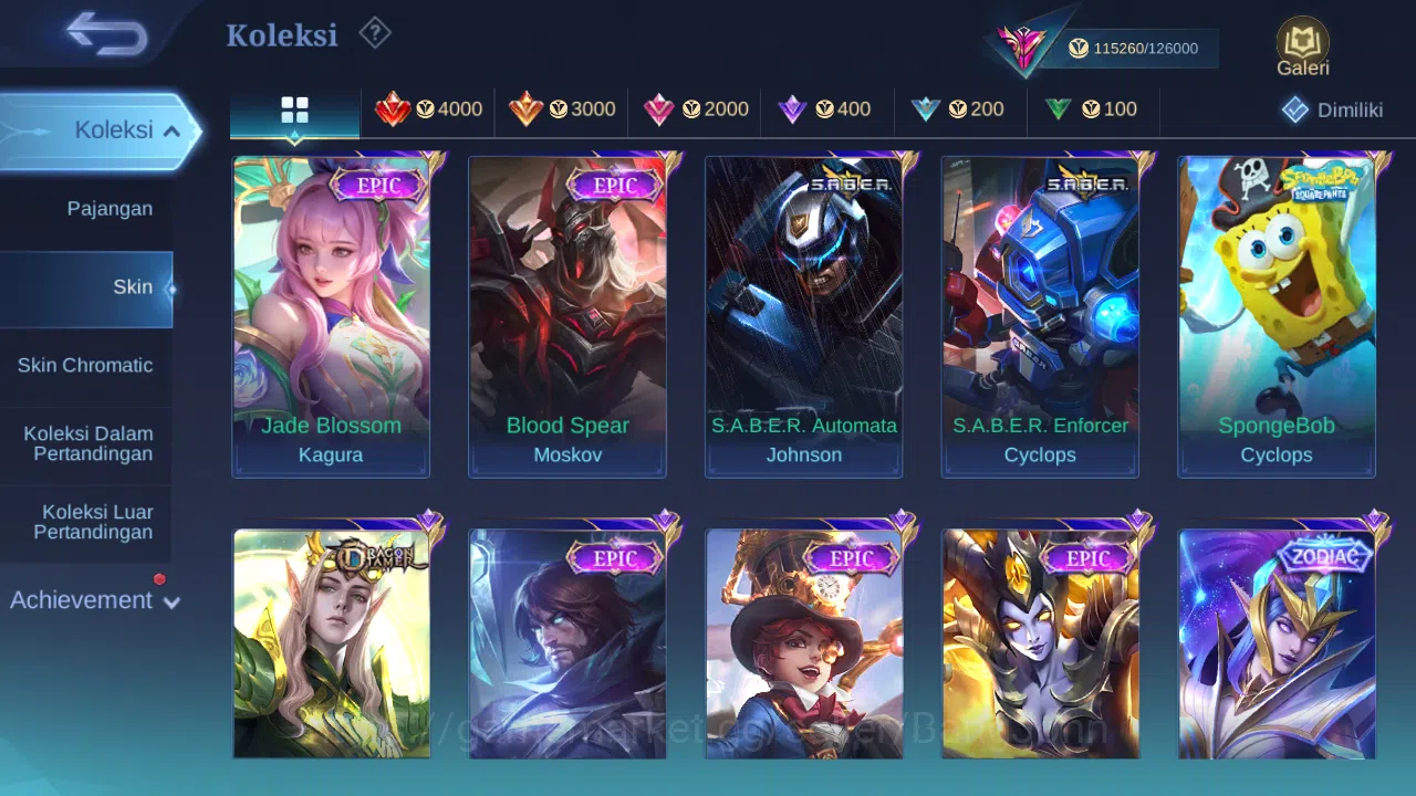 Mobile Legends: Bang Bang Accounts GLOBAL Hero 132 Skin 350 | Legend Johnson | KOF Gu image 7