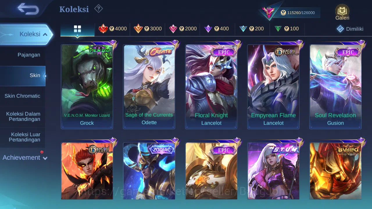 Mobile Legends: Bang Bang Accounts GLOBAL Hero 132 Skin 350 | Legend Johnson | KOF Gu image 8