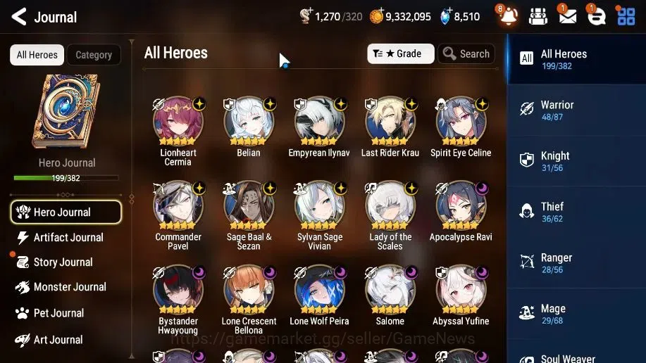 Epic Seven Accounts High-End GLOBAL UnVerif|20 ML(LOT Scales,Salome,Belian,LC Bellona,etc)+PByblis+Art,Rinak,Etc|AUTO WB 6
