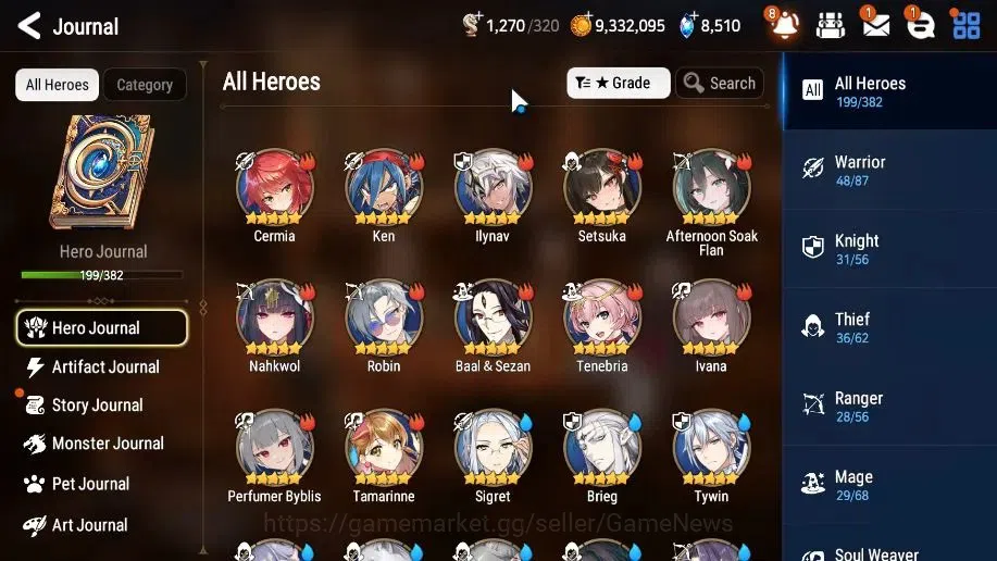 Epic Seven Accounts High-End GLOBAL UnVerif|20 ML(LOT Scales,Salome,Belian,LC Bellona,etc)+PByblis+Art,Rinak,Etc|AUTO WB 8