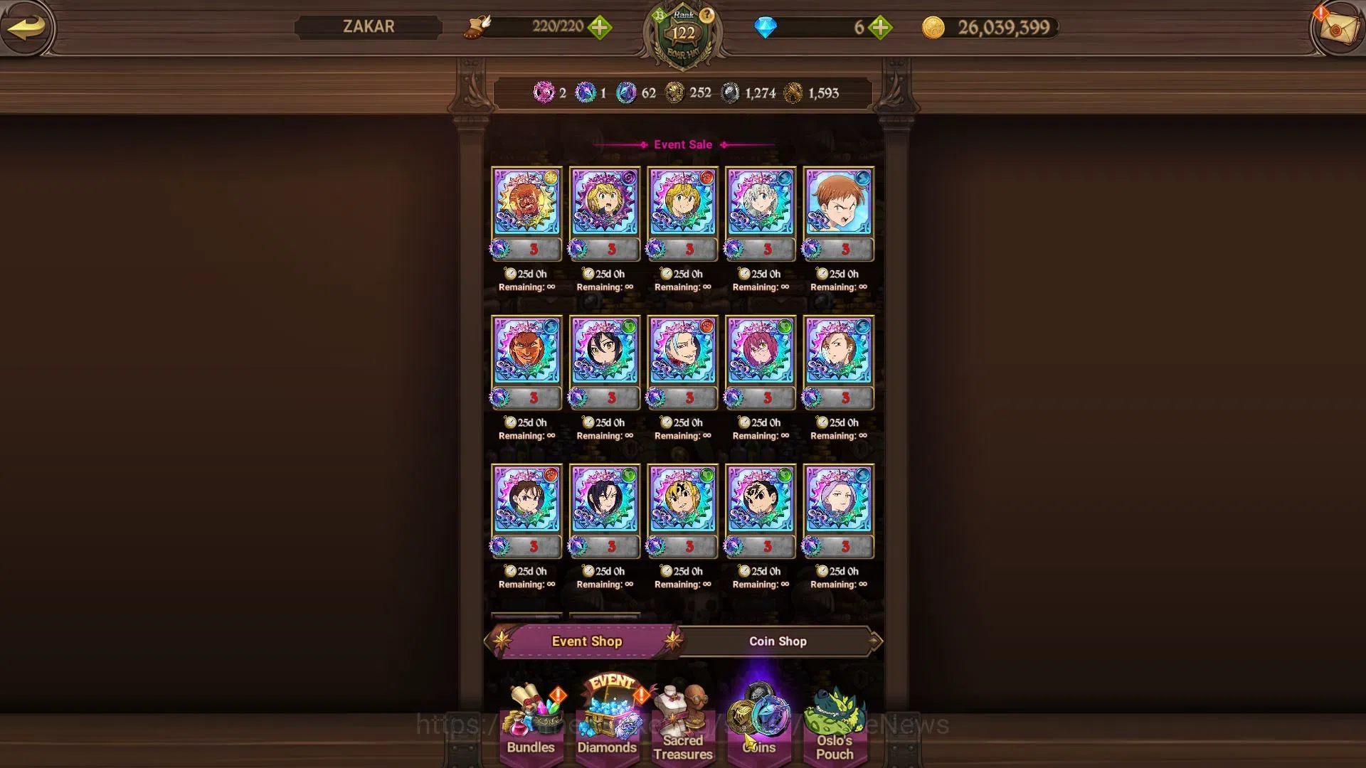 The Seven Deadly Sins: Grand Cross Accounts ASIA | 5,3M CC | 3 LR+10 UR+Many Collab | Elizabet image 13