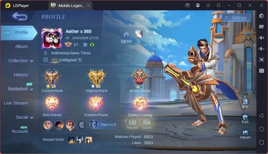 Mobile Legends: Bang Bang Accounts GLOBAL Hero 132 Skin 206 | VENOM Harley | SEIYA Ba image 15
