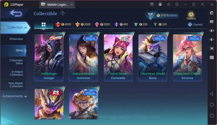 Mobile Legends: Bang Bang Accounts GLOBAL Hero 132 Skin 206 | VENOM Harley | SEIYA Ba image 3