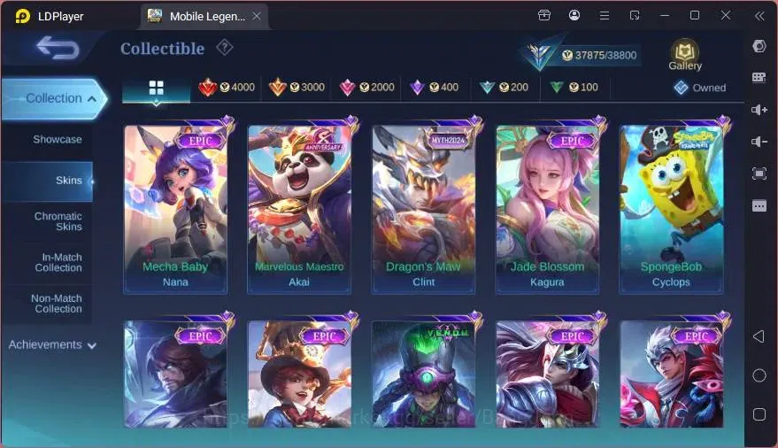 Mobile Legends: Bang Bang Accounts GLOBAL Hero 132 Skin 206 | VENOM Harley | SEIYA Ba image 8