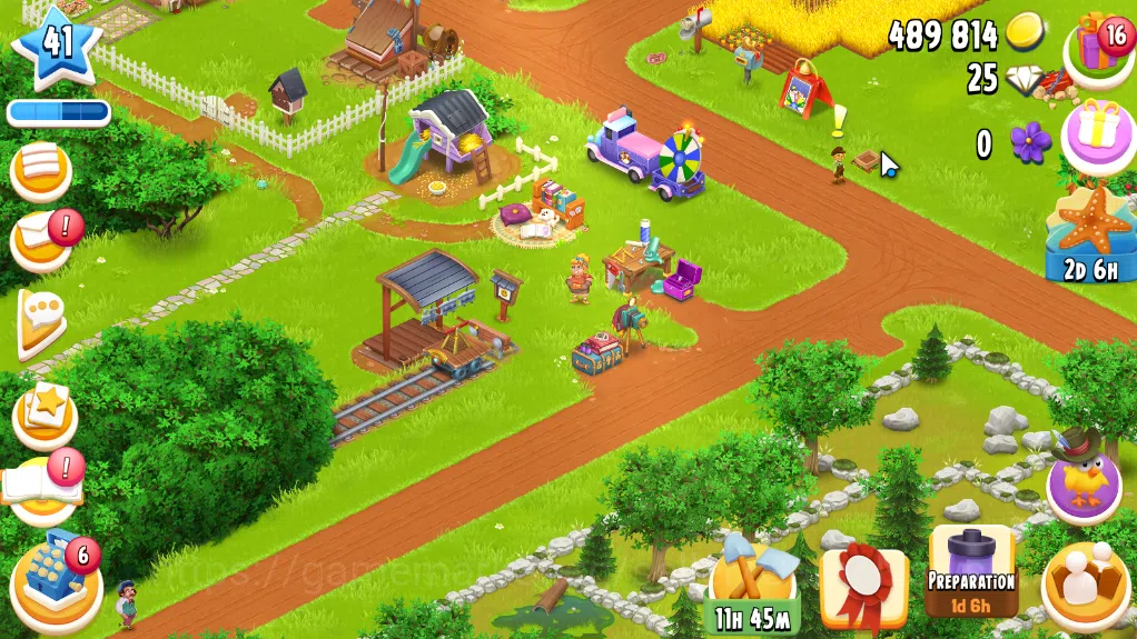 Hay Day Accounts Level 41| Barn Storage 1100 + Silo Storage 625 | 489k Coins,25 Dm |CN ON|Log Supercell ID|Take Email|Check 4