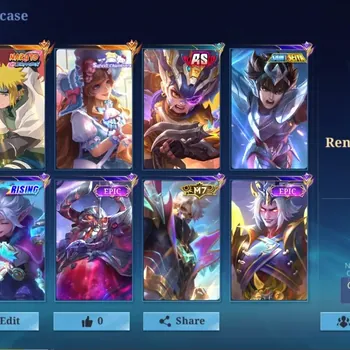 Mobile Legends: Bang Bang Accounts Collector Global|132H 211S|Renowned|Naruto Gusion|Sanrio Floryn|Zodiac Badang|M7