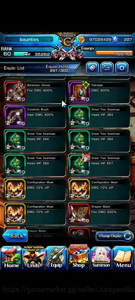 Grand Summoners Accounts Global|Rank 60|5 Ascend|Verzard Pursuer,War Hero F image 7