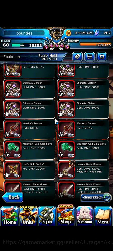 Grand Summoners Accounts Global|Rank 60|5 Ascend|Verzard Pursuer,War Hero F image 8