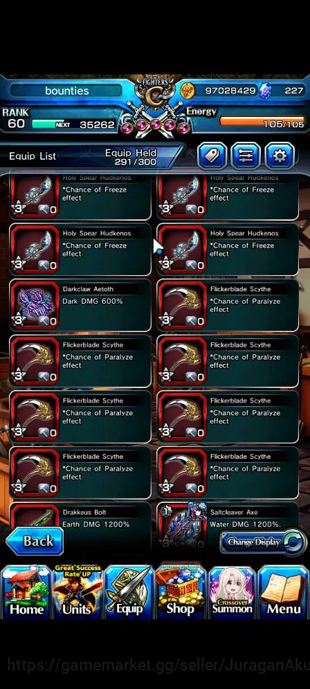 Grand Summoners Accounts Global|Rank 60|5 Ascend|Verzard Pursuer,War Hero F image 9