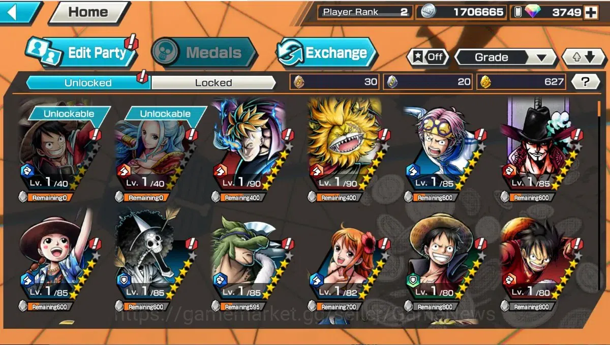 One Piece Bounty Rush Accounts Global| Starter |Ready Gacha 3,7K Rainbow Diamond| image 4