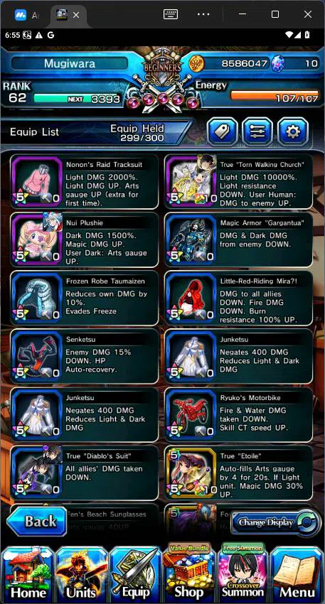 Grand Summoners Accounts Others GLOBAL|13 Ascend|Rank 62|S Miyu,Chloe TW,Rimuru TW,Sunraku,Index,LM Islid,Narberal,DIablo 10